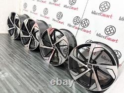 NOUVELLES JANTES EN ALUMINIUM STYLE AD 20 5 x 112 NOIR ET COUPE DIAMANT A5 A6 A7 A8 Q3