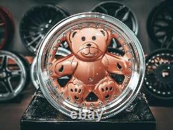 Nouveau 15 Pouces 4x100 4x114.3 Ronal Style Teddy Bear Retro Deep Dish Alliage Roues Vw