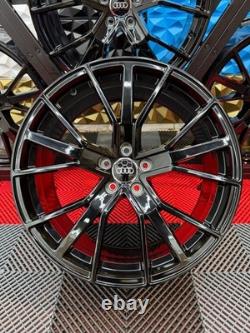 Nouvelles jantes en alliage Audi RS6 Vorsprung 20 pouces style noir brillant 5x112