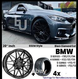 Pour les jantes en alliage de style 666m et les pneus 4x pour la série Bmw 4 F32 F33 F36 20 Competition.