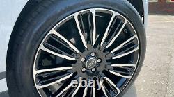 Range Rover Velar 22'' Alloy Wheels 9007 Style Sport Avec De Nouveaux Pneus Set De 4