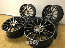 Roues en alliage AMG style turbine arrière élargi Mercedes 20 pouces 5x112 noires polies