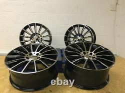 Roues en alliage AMG style turbine arrière élargi Mercedes 20 pouces 5x112 noires polies