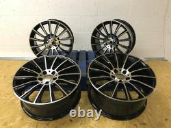 Roues en alliage AMG style turbine arrière élargi Mercedes 20 pouces 5x112 noires polies