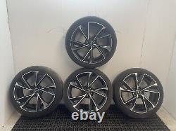 Roues en alliage Audi 20 pouces 5 branches en noir / Découpe en diamant style Rs6 255 / 40 / 20