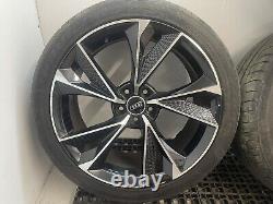 Roues en alliage Audi 20 pouces 5 branches en noir / Découpe en diamant style Rs6 255 / 40 / 20