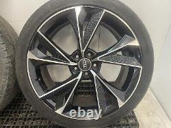 Roues en alliage Audi 20 pouces 5 branches en noir / Découpe en diamant style Rs6 255 / 40 / 20