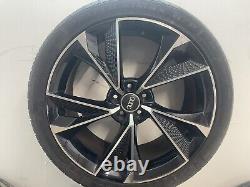 Roues en alliage Audi 20 pouces 5 branches en noir / Découpe en diamant style Rs6 255 / 40 / 20