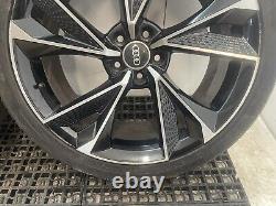 Roues en alliage Audi 20 pouces 5 branches en noir / Découpe en diamant style Rs6 255 / 40 / 20