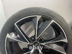 Roues en alliage Audi 20 pouces 5 branches en noir / Découpe en diamant style Rs6 255 / 40 / 20