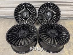 Roues en alliage Mercedes Maybach 20, arrière élargi 5x112, style Mercedes, noir brillant