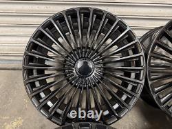 Roues en alliage Mercedes Maybach 20, arrière élargi 5x112, style Mercedes, noir brillant