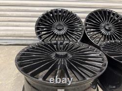 Roues en alliage Mercedes Maybach 20, arrière élargi 5x112, style Mercedes, noir brillant