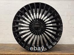 Roues en alliage Mercedes Maybach 20, arrière élargi 5x112, style Mercedes, noir brillant