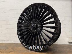 Roues en alliage Mercedes Maybach 20, arrière élargi 5x112, style Mercedes, noir brillant