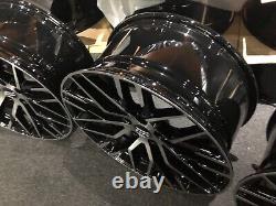 Roues en alliage Pol noir style Audi R8 Ex Display 19 pouces 8.5Jx19 ET42 Audi A3 A4 +