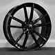 Roues En Alliage Pretoria Style 19 Pouces X4 Noires Brillantes Pour Vw Golf R, Golf, Caddy, Seat Et Skoda