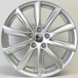 Roues en alliage argentées de style Model S 19x8.5