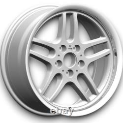 Roues en alliage d'argent de style BM34 pour BMW Série 7 E38 9.5x18 ET 20