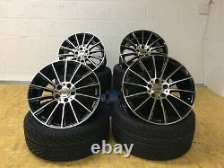 Roues en alliage de style turbine 19merc adaptées à la classe C E 5x112 66.6 et pneus