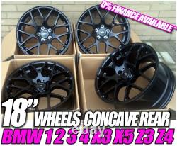 Roues en alliage noir DTM 18 x 4 style CSL concave pour BMW Série 3