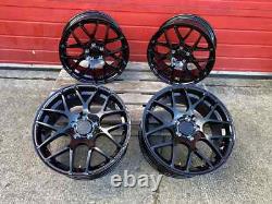 Roues en alliage noir DTM 18 x 4 style CSL concave pour BMW Série 3