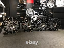 Roues en alliage noir et poli style turbine 18' Mercedes Ex Display A-Class B-Class CLA