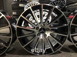 Roues en alliage noir et poli style turbine 18' Mercedes Ex Display A-Class B-Class CLA