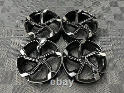 Roues en alliage noir usiné de style 18 2024 E Tron pour Audi A3 A4 VW Golf Caddy 5x112