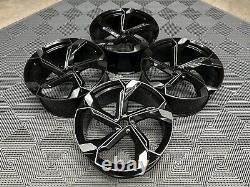 Roues en alliage noir usiné de style 18 2024 E Tron pour Audi A3 A4 VW Golf Caddy 5x112