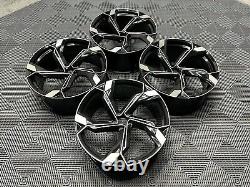 Roues en alliage noir usiné de style 18 2024 E Tron pour Audi A3 A4 VW Golf Caddy 5x112