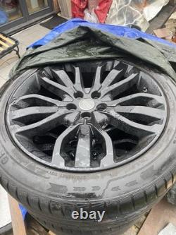 Roues en alliage noires brillantes de 21 pouces Style Discovery 1012 avec pneus 5/8mm pour Range Rover Sport