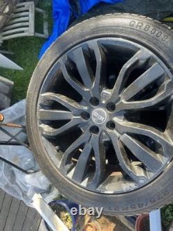 Roues en alliage noires brillantes de 21 pouces Style Discovery 1012 avec pneus 5/8mm pour Range Rover Sport