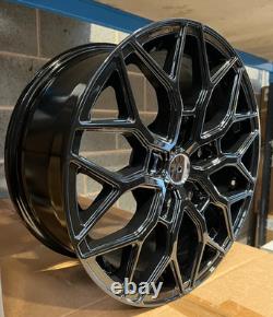 Roues en alliage noires x4 18 TW-RV Style 5x160 8J pour Ford Transit Mk7 Transit Custom