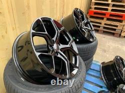 Roues et Pneus 18 Rs7 Rs8 Rs6 Style Jantes en Alliage Noires Conviennent à Audi A1 A3 A4 A6