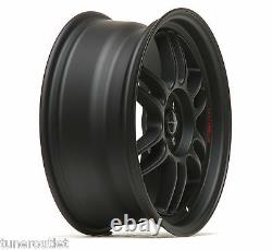 Ultralite F1 17 X 7.5j Et42 4x100 Matt Black Alloy Wheels Rpf1 Style Jr7 Y3173
