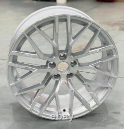 VW Golf Caddy Audi A3 A4 TT x4 Jantes alliage style R8 18 8J 5X112 argentées