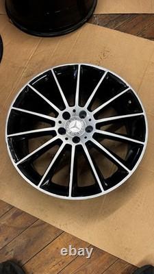 Véritables jantes en alliage noires de style turbine de 19 pouces pour la plupart des MERCEDES