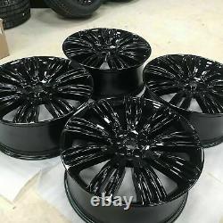X4 22 Range Rover 9 Style Alliage Roues Vogue Sport Discovery 3-5 Svr Svo Noir